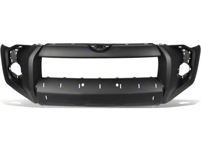 Factory Style Front Bumper Cover with Fog Light Openings; Primed Black (14-23 4Runner SR5 w/ Lower Valance)