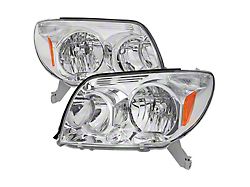 Factory Style Headlights; Chrome Housing; Clear Lens (03-05 4Runner)