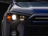 Factory Style Projector Headlights with Clear Corners; Black Housing; Clear Lens (14-20 4Runner)