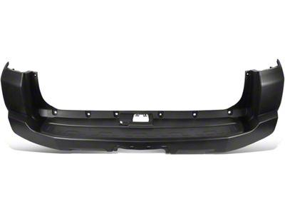 Factory Style Rear Bumper Cover with Tow Hook Openings; Primed Black (14-23 4Runner w/o Chrome Trim, Excluding Limited)