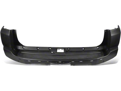 Factory Style Rear Bumper Cover with Tow Hook Openings; Primed Black (14-23 4Runner Limited w/o Chrome Trim)