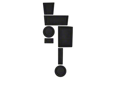 Foam Cup Holder Inserts; Black/Black (10-24 2WD 4Runner)