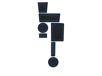 Foam Cup Holder Inserts; Black/Blue (10-24 2WD 4Runner)