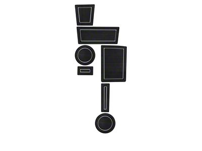 Foam Cup Holder Inserts; Black/Gray (10-24 2WD 4Runner)