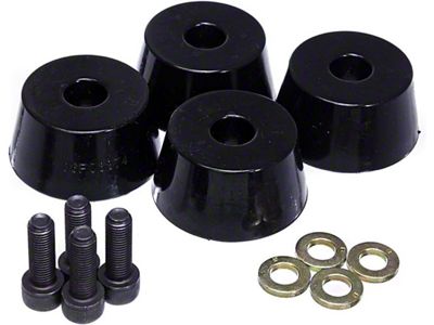 Front Bump Stops; Black (03-04 4Runner)