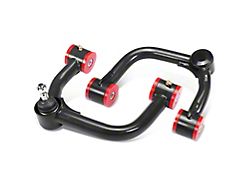 Front Upper Control Arms for 2 to 4-Inch Lift; Black/Red (03-24 4Runner)