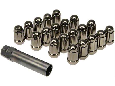 Gunmetal 6-Spline Drive Wheel Lug Nuts; M12x1.50; Set of 20 (03-24 4Runner)