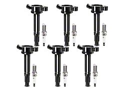Ignition Coil Set with Iridium Spark Plugs; Black (13-19 4.0L 4Runner)
