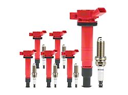 Ignition Coil Set with Iridium Spark Plugs; Red (03-10 4.0L 4Runner)