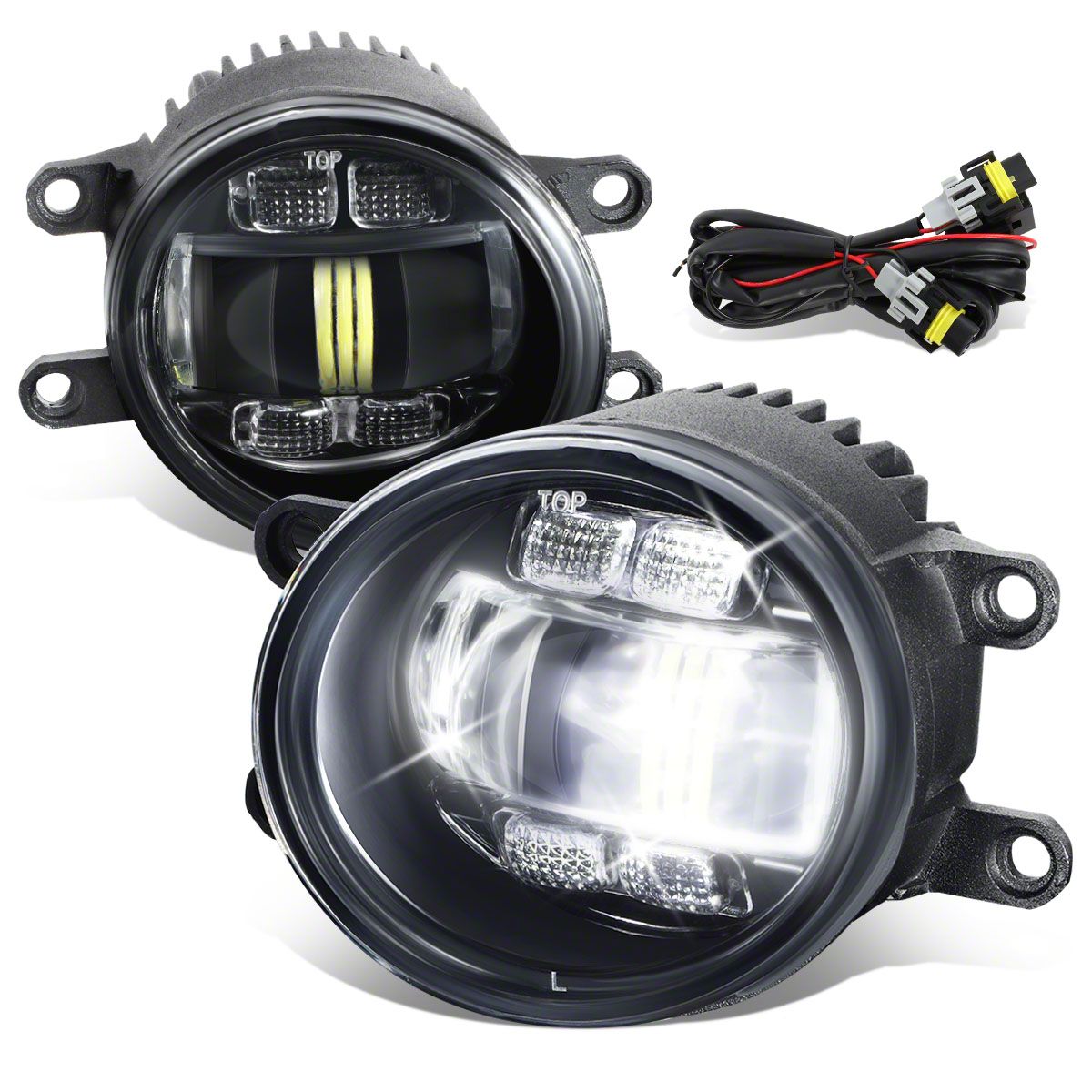 LED Fog Lights + DRL Combo For 2003-2005 Toyota 4Runner – 5500K Cold White, DOT/SAE Certified, 1 Yr Warranty