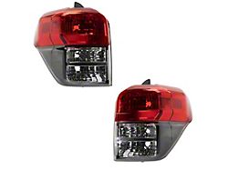 LED Tail Lights; Black Housing; Clear Lens (10-13 4Runner)