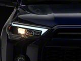 Light Bar Projector Headlights with Sequential LED Turn Signals; Black Housing; Clear Lens (14-23 4Runner)
