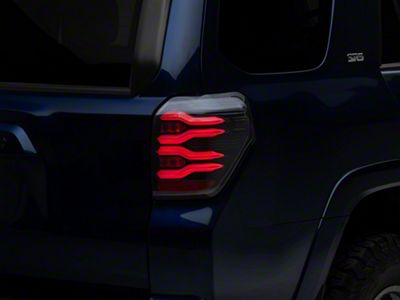 AlphaRex LUXX-Series LED Tail Lights; Alpha Black Housing; Clear Lens (10-24 4Runner)