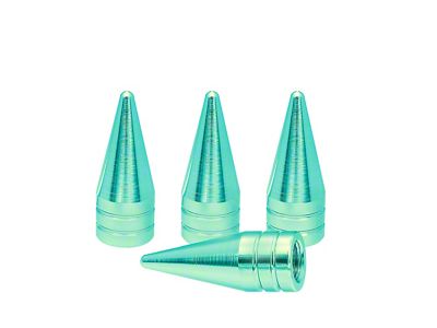 Mint Spike Valve Caps; 4-Pack (Universal; Some Adaptation May Be Required)