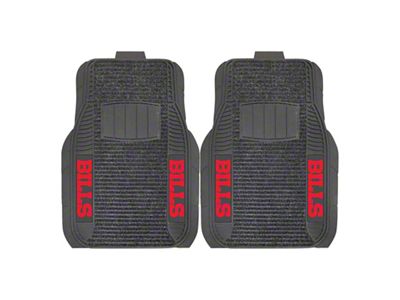 Molded Front Floor Mats with Buffalo Bills Logo (Universal; Some Adaptation May Be Required)