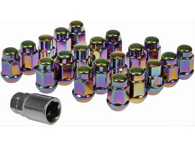 Neo-Chrome Acorn Wheel Lug Nuts; M12x1.50; Set of 20 (03-24 4Runner)