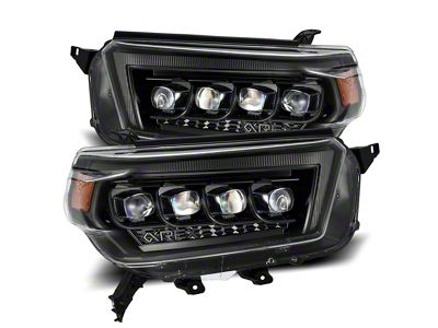 AlphaRex NOVA-Series LED Projector Headlights; Alpha Black Housing; Clear Lens (10-13 4Runner)