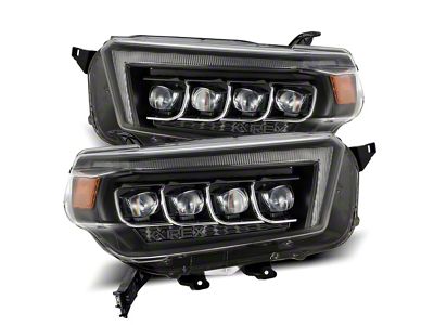 AlphaRex NOVA-Series LED Projector Headlights; Black Housing; Clear Lens (10-13 4Runner)