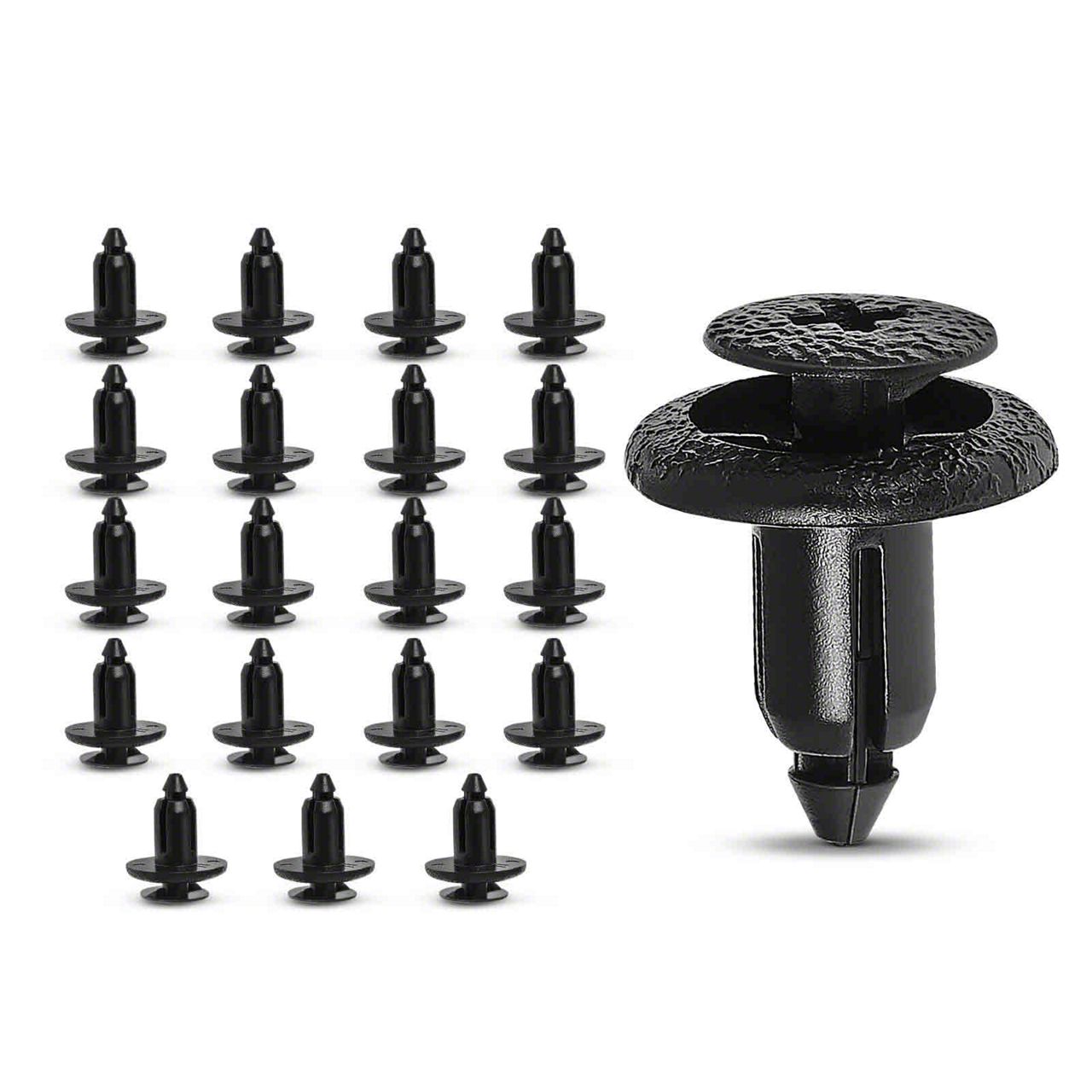 Toyota 4-Runner Nylon Rocker Panel Retainers; 6mm; 20-Piece (96-09 ...