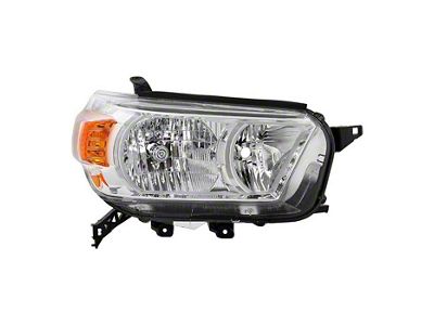 OE Style Headlight; Chrome Housing; Clear Lens; Passenger Side (10-13 4Runner Limited, SR5 w/o Trail Package)
