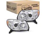 OE Style Headlights with Amber Reflectors; Chrome Housing; Clear Lens (06-09 4Runner)