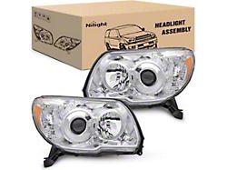 OE Style Headlights with Amber Reflectors; Chrome Housing; Clear Lens (06-09 4Runner)