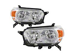 OE Style Headlights; Chrome Housing; Clear Lens (10-13 4Runner)