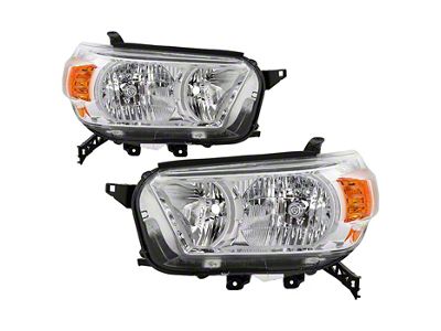 OE Style Headlights; Chrome Housing; Clear Lens (10-13 4Runner)
