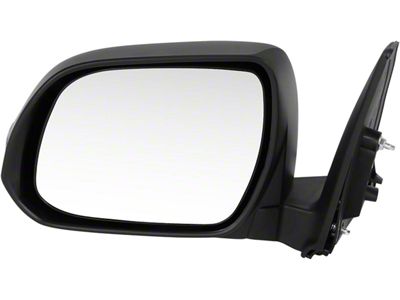 OE Style Powered Heated Mirror with Amber Turn Signals and Puddle Lights; Driver Side; Black (10-13 4Runner)
