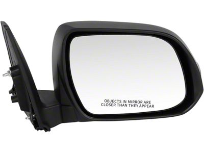 OE Style Powered Heated Mirror with Amber Turn Signals and Puddle Lights; Passenger Side; Black (10-13 4Runner)