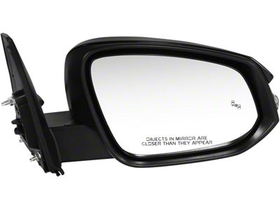 OE Style Powered Heated Mirror with Amber Turn Signals and Puddle Lights; Passenger Side; Paintable Black (14-24 4Runner w/ Blind Spot Monitoring)