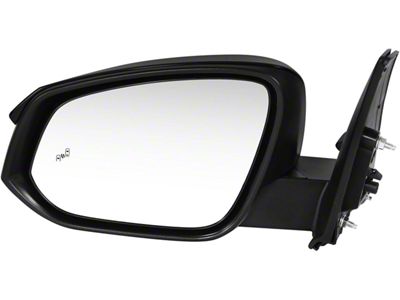 OE Style Powered Heated Mirror; Driver Side; Paintable Black (14-24 4Runner w/ Blind Spot Monitoring)
