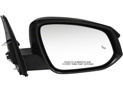 OE Style Powered Heated Mirror; Passenger Side; Paintable Black (14-24 4Runner w/ Blind Spot Monitoring)