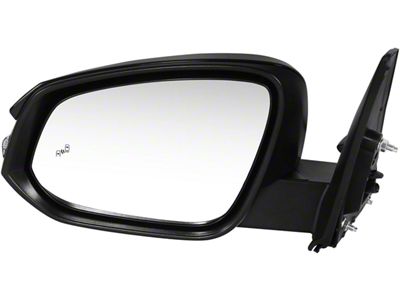 OE Style Powered Heated Mirror with Turn Signal; Driver Side; Paintable Black (14-24 4Runner w/ Blind Spot Monitoring)