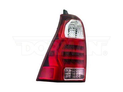 OE Style Tail Light; Chrome Housing; Red/Clear Lens; Driver Side (06-09 4Runner)