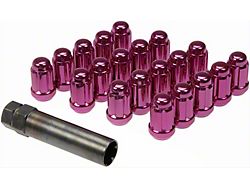 Pink 6-Spline Drive Wheel Lug Nuts; M12x1.50; Set of 20 (03-24 4Runner)