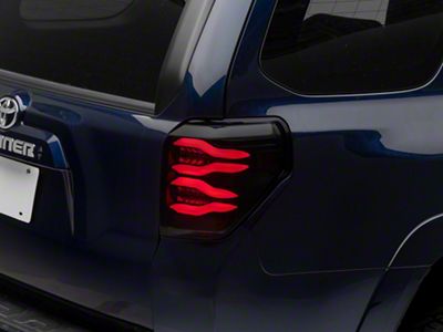 PRO-Series LED Tail Lights; Jet Black Housing; Smoked Lens (10-24 4Runner)