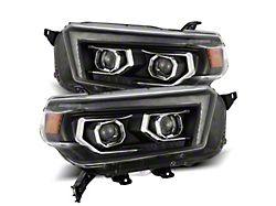 AlphaRex PRO-Series Projector Headlights; Black Housing; Clear Lens (10-13 4Runner)