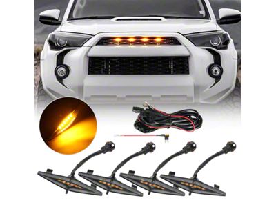 Raptor Style Grille Lights; Amber/White (14-19 4Runner Limited, SR5, TRD Off-Road; 14-24 4Runner TRD Pro)