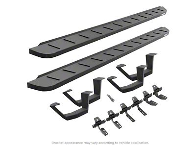Go Rhino RB10 Running Boards with Drop Steps; Textured Black (14-24 4Runner)