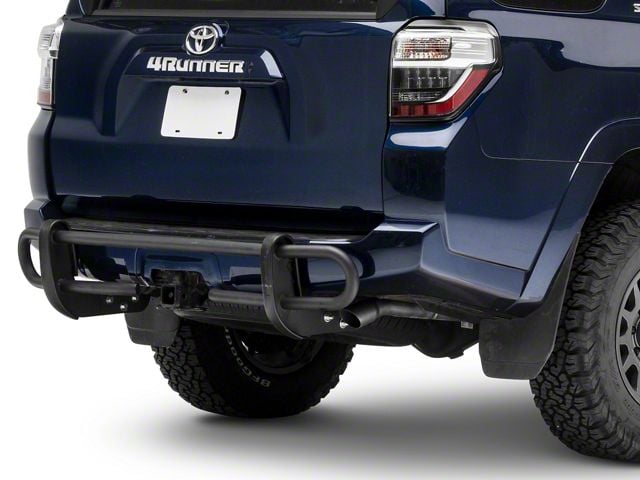 Toyota 4-Runner Rear Bumper Guard; Double Tube; Black (03-24 4Runner ...