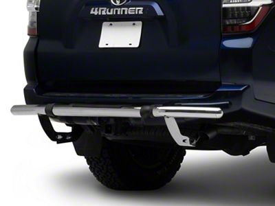Rear Bumper Guard; Single Tube with Pad; Stainless Steel (03-24 4Runner)