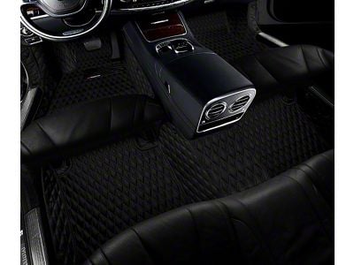 Single Layer Stripe Trunk Mat; Full Black (10-24 4Runner w/o Third Row Seats)