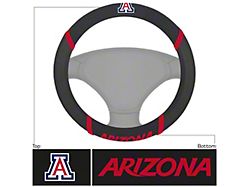 Steering Wheel Cover with University of Arizona Logo; Black (Universal; Some Adaptation May Be Required)
