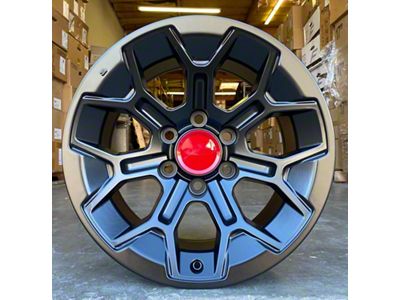 TR8 Matte Black 6-Lug Wheel; 17x9; -12mm Offset (10-24 4Runner)