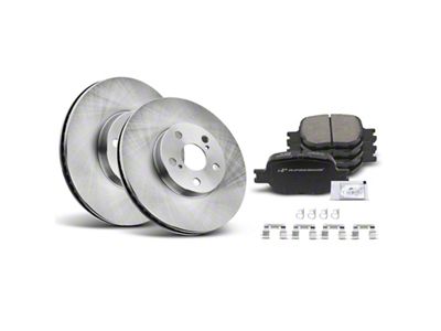 Vented 6-Lug Brake Rotor and Pad Kit; Rear (03-09 4Runner)