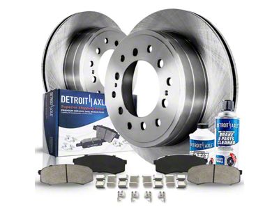 Vented 6-Lug Brake Rotor, Pad, Brake Fluid and Cleaner Kit; Rear (03-09 4Runner)