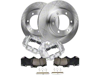 Vented 6-Lug Brake Rotor, Pad and Caliper Kit; Front (03-09 4Runner w/ 12.56-Inch Front Rotors)