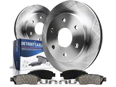 Vented 6-Lug Brake Rotor and Pad Kit; Front (10-24 4Runner)