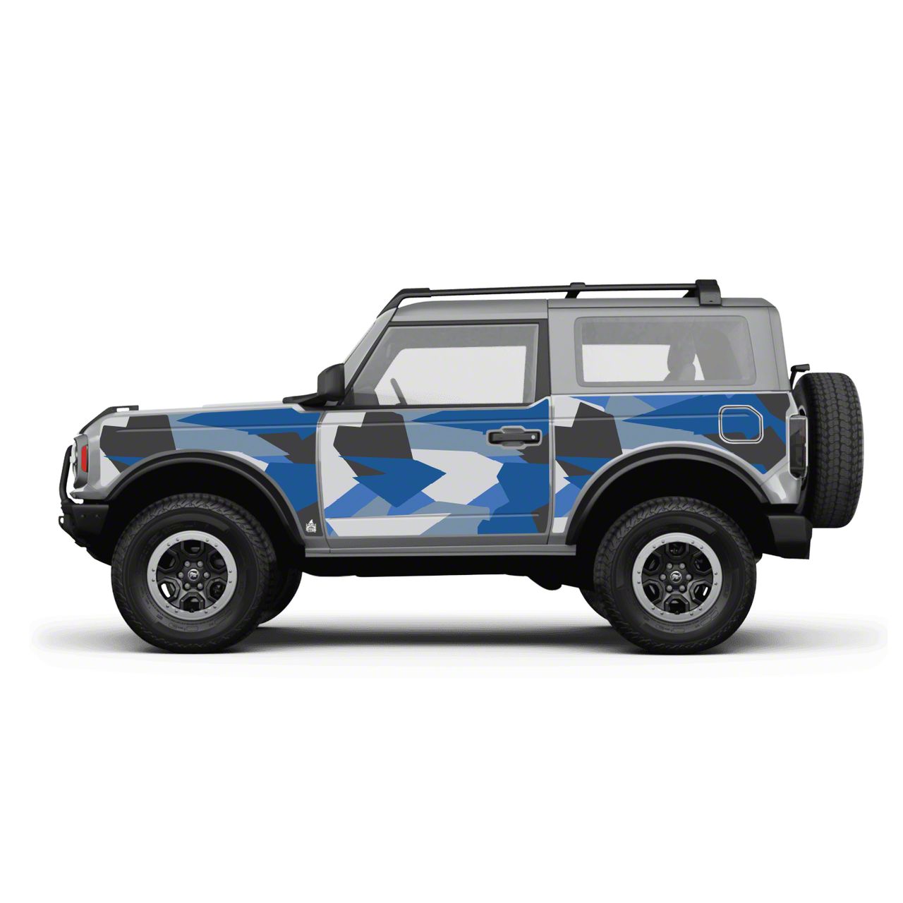 4x4 Attitude Bronco Action Shield Body Armor; Blue Splinter
